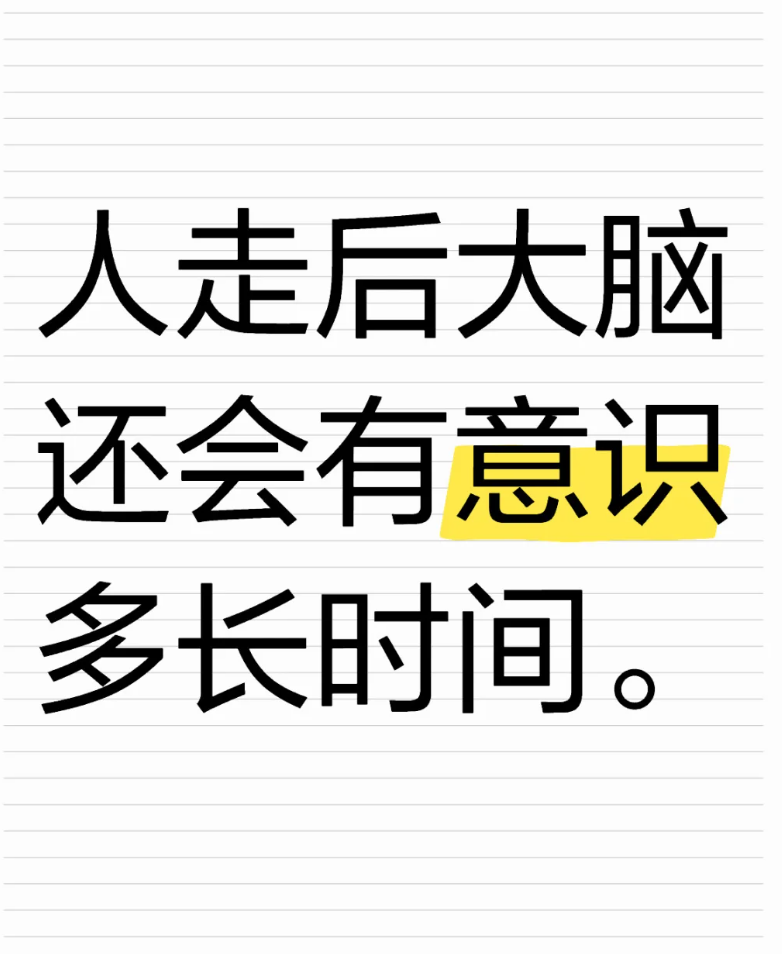 人死后大脑还会有意识多长时间